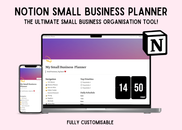 Download Notion Small Business Planner Template - Small business Collection