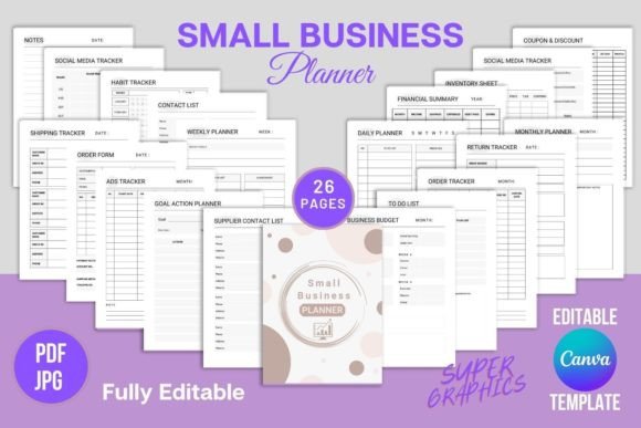 Download Small Business Planner Canva Template - Small business Collection