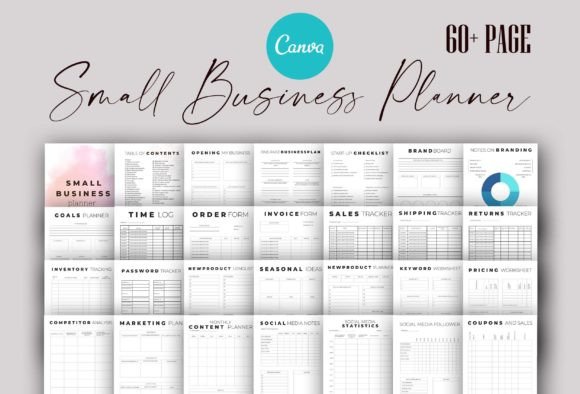 Download Editable Small Business Planner Canva - Small business Collection